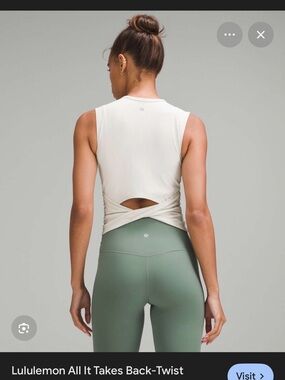 lululemon athletica All It Takes Back-Twist Tank Top in Light Ivory